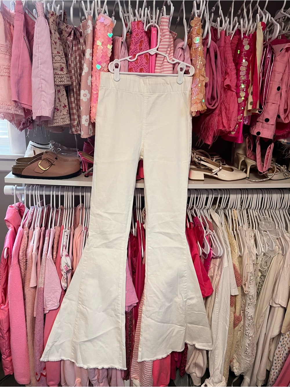 Women’s' White Flared denim Pants